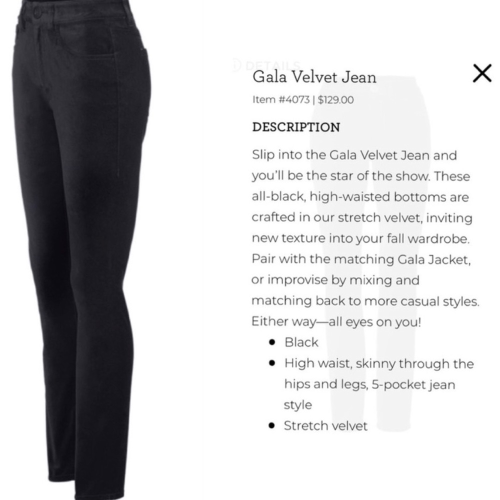 Cabi Gala Velvet Jeans